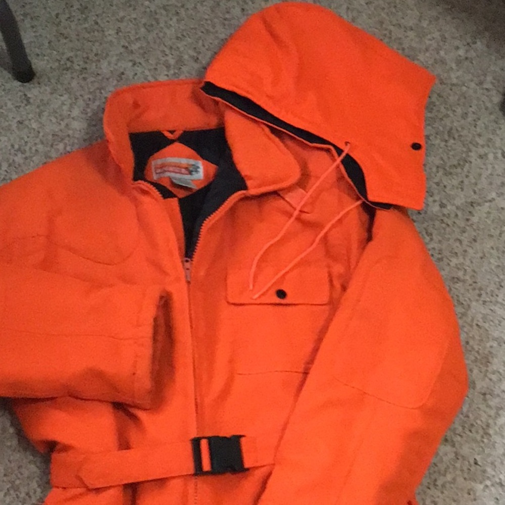 Vintage 1980’s-1990 Winchester fluorescent orange winter coveralls